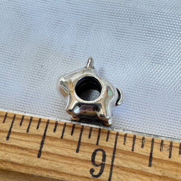 VTG Sterling Silver 925 Three Dimensional Dog Slide Charm Size 0.5'' Length - Picture 6 of 7